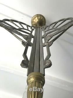 Chandelier Art Deco Sign Degue Lamp French Tulip Wall Lamp Muller Daum