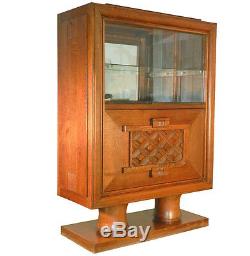 Charles Dudouyt Showcase Oak Art-deco Edition La Gentilhommiere