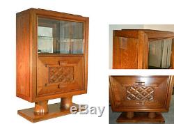 Charles Dudouyt Showcase Oak Art-deco Edition La Gentilhommiere