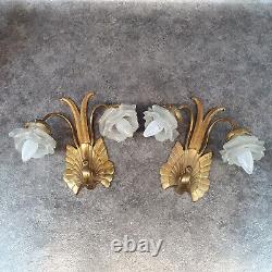 Charles Ranc Pair of Art Deco Bronze Wall Sconces with Dove Decoration ref AP179