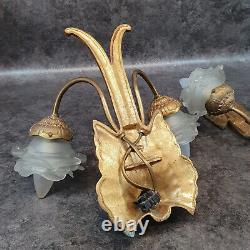 Charles Ranc Pair of Art Deco Bronze Wall Sconces with Dove Decoration ref AP179