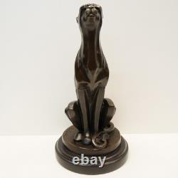Cheetah Statue Sculpture Animalier Style Art Deco Style Art Nouveau Bronze Massive