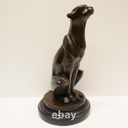 Cheetah Statue Sculpture Animalier Style Art Deco Style Art Nouveau Bronze Massive