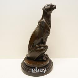 Cheetah Statue Sculpture Animalier Style Art Deco Style Art Nouveau Bronze Massive