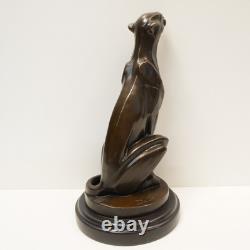 Cheetah Statue Sculpture Animalier Style Art Deco Style Art Nouveau Bronze Massive