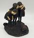 Chiparus Chrysephant Bronze Group Signed Children & Mother Watching Turtle