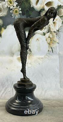 Chiparus Signed Rare Bronze Art Deco Dancer Cast Figurine