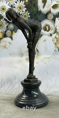 Chiparus Signed Rare Bronze Sculpture Art Deco Dancer Font Figurine Nr