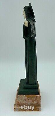 Christ In Majeste Bronze Ferdinand Parpan Base Marble 1930 H3558