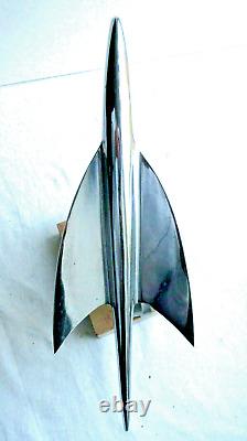 Chromium-plated Art Deco Bronze Sculpture of an Airplane Taking Off