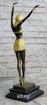 Classic Art Deco New Dancer 100% Solid Bronze Sculpture