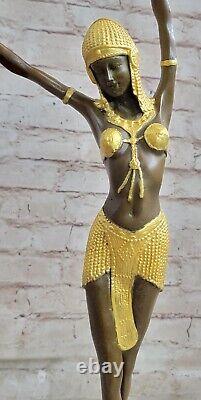 Classic Art Deco New Dancer 100% Solid Bronze Sculpture