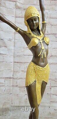 Classic Art Deco New Dancer 100% Solid Bronze Sculpture