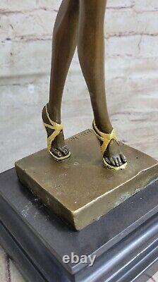 Classic Art Deco New Dancer 100% Solid Bronze Sculpture