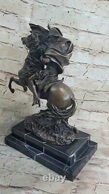 Claude Honoring French Napoleon Bronze Sculpture Art Deco Marble Base Decor