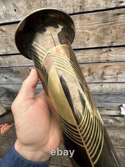 Claudius Linossier Bronze Vase Antique Art Deco Modernist Dunand
