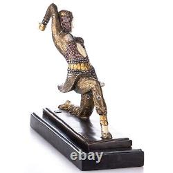 Colored Art Deco Bronze Dancer Kamorna after DHChiparus Signed