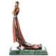 Colored Art Deco Bronze Sculpture Of A Woman In A Dress After G. S. Cassel