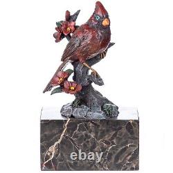 Colored Sculpture Deco Bird in Bronze on Black Marble after Milo