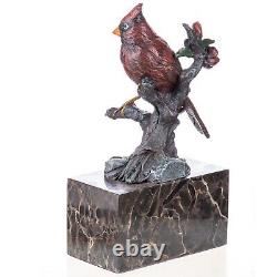 Colored Sculpture Deco Bird in Bronze on Black Marble after Milo