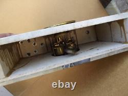 Complete clock set signed VOLTAS in bronze, marble, and onyx Art Deco