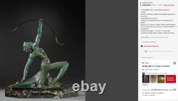 DAVERNY (20th) & REVEYROLIS lion tamer Important Art Deco bronze Signed