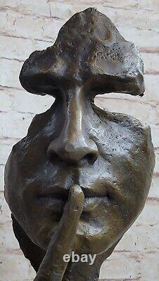 Dali Solid Bronze Sculpture Abstract Art Deco Marble Figurine Base Cast Iron