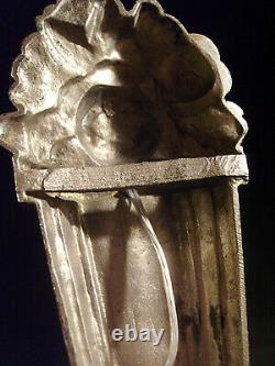 Dameron & Jokisch Ejg Applied Art Deco Bronze Nickelé & Tulip Pressed Glass