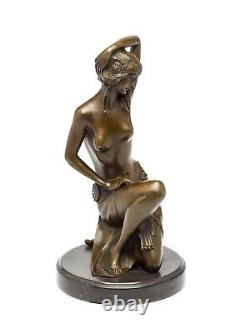 Dancer Figure Erotic Posture Style Art Deco Bronze 30cm