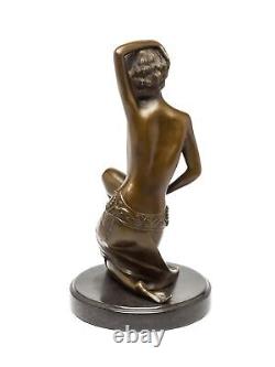 Dancer Figure Erotic Posture Style Art Deco Bronze 30cm