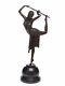 Dancer Statuette With Hoop Art Deco Bronze 54 Cm