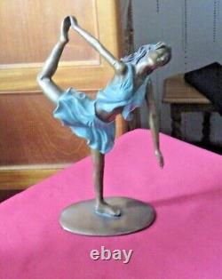 Dancer Subject Art Deco In Polychrome Bronze