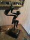 Dancer With Scarf Art Deco Bronze Signed L. Hermo