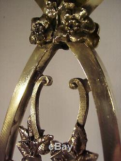 Daum Nancy Dual Lamp Art Deco Bronze And Tulips Nuagées 1920/1930