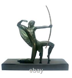 Decoux Bronze Art Deco Sculpture The Archer