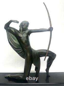 Decoux Bronze Art Deco Sculpture The Archer