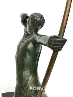 Decoux Bronze Art Deco Sculpture The Archer