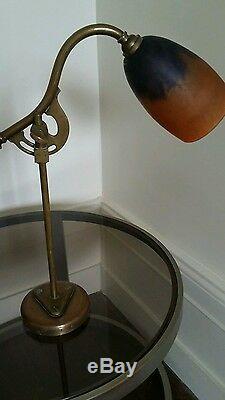 Desk Lamp, New -art Deco 1900 -pâte Glass Daum Nancy -bronze