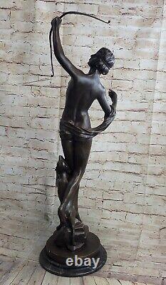 Diana The Hunter Bronze Statue Sculpture By Augustine Moreau Art Deco Figure