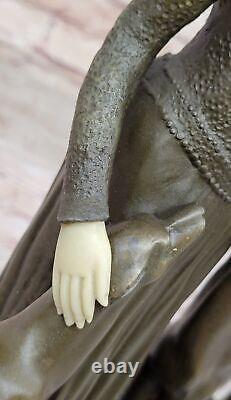 Dimitri Chiparus Friends Forever Sculpture Art Deco Bronze and Marble Figurine