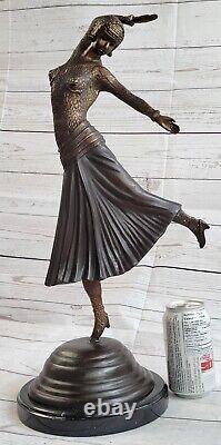 Dimitri Haralamb Chiparus Art Deco Bronze Dancer Huge Classic Open Decor
