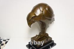 Eagle Bird Animal Sculpture Statue Art Deco Art Nouveau Style Bronze