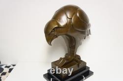 Eagle Bird Animal Sculpture in Art Deco and Art Nouveau Style Bronze Statue