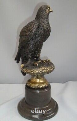 Eagle Bird Animal Statue Sculpture Art Deco Style Art Nouveau Bronze