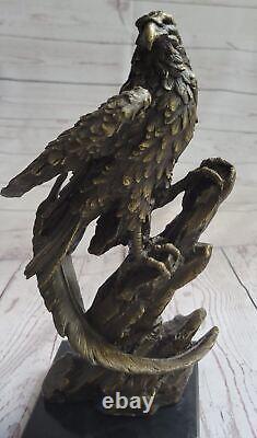 Eagle Bird Fauna Art Deco Style Art Nouveau Style Bronze Art Statue Sculpture.