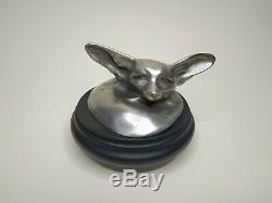 Edouard Marcel Sandoz Fennec Lying At The Head Lifted Bronze Susse Frères Ed. Signed