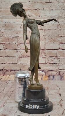 Egyptian Chiparus Dancer Bronze Statue Classic Art Deco Home Decor