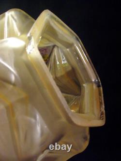 Ejg & Bev Art Deco Lantern in Nickel-Plated Bronze and Enameled Pressed Glass 1930