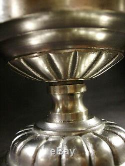 Ejg / D. Gauthier Suspension Art Deco Bronze Nickel Obus Pressed Glass 1930