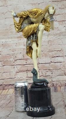 Elegant Bronze Art Deco Female Dancer Classical Home & Office Sculpture